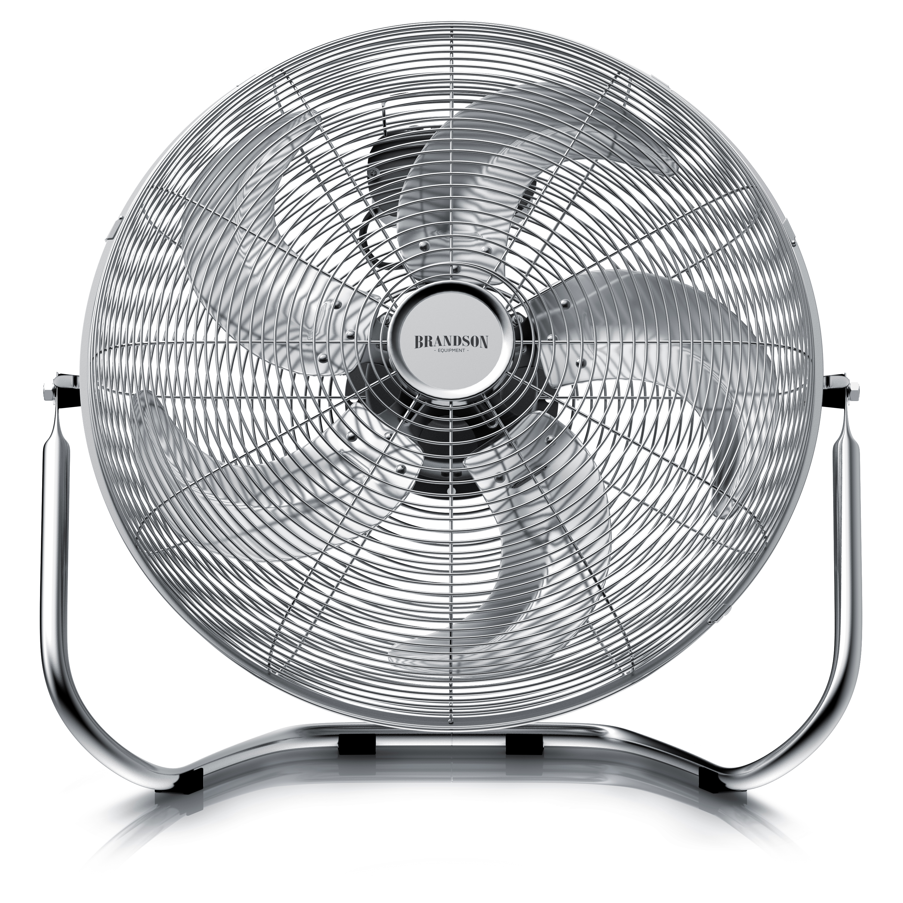 Brandson Windmaschine mit robustem Metallgehäuse, verstellbarem Neigungswinkel und stabilen Standfüßen für optimale Luftzirkulation.