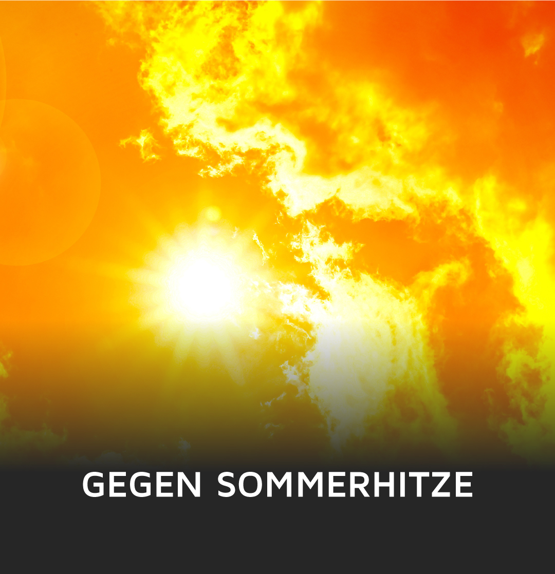 Brandsons Bild zeigt eine helle Sonne, die durch Wolken scheint und die Sommerhitze symbolisiert.