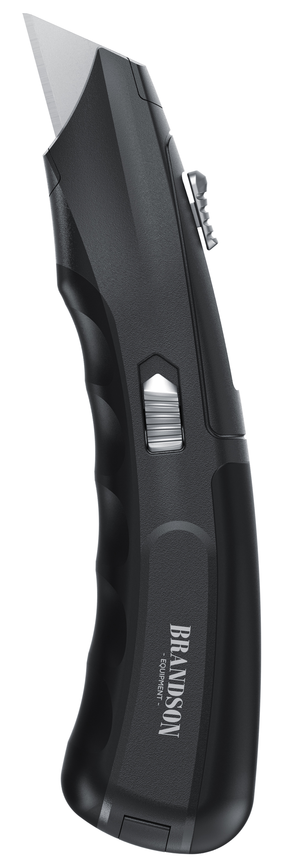 Brandson Cutter mit ergonomischem Griff, schwarzem Gehäuse und ausklappbarem Klingenmechanismus für präzises Schneiden.
