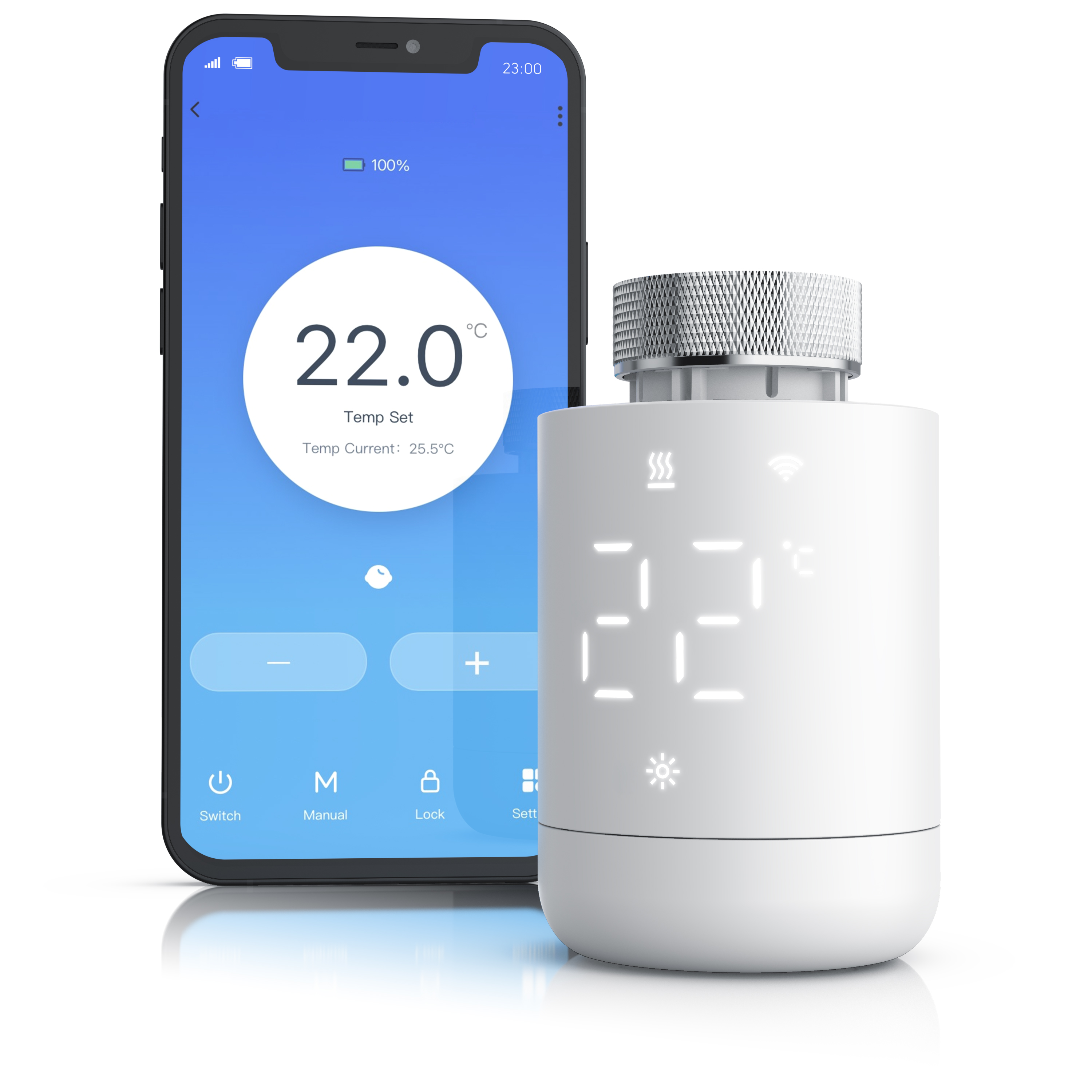 WLAN-Heizkörperthermostat mit Tuya App